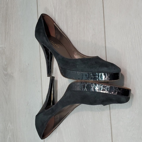 Theory Womens Suede Heels Platform shoes sz 36.5/6.5 - Picture 10 of 16